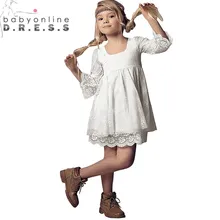 Babyonlinedress Настоящее Фото Трапециевидное Кружевное Платье С Длинными Рукавами И Цветочным Узором Для Девочек Милые Детские Вечерние Платья С Аппликацией Цвета Слоновой Кости