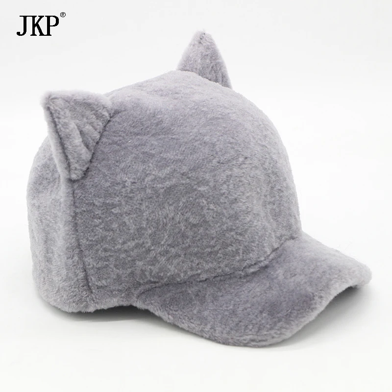 JKP детская зимняя кожаная шапка с мехом плотная теплая из натуральной овчины для