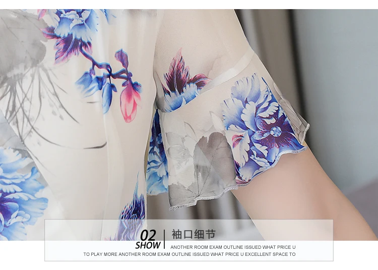 Летнее шифоновое пляжное макси-сарафан с цветочным принтом 2019, винтажное 3XL, плюс размер, Бохо длинное платье с принтом, женское элегантное