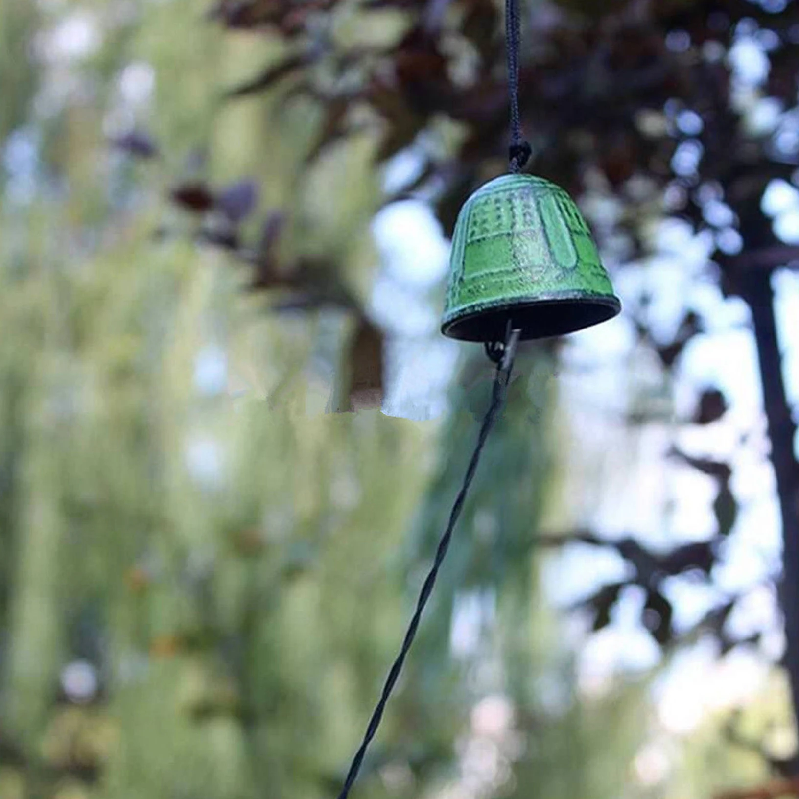 Clapper домашний садовый декор зеленый висячий звук японский колокол храма