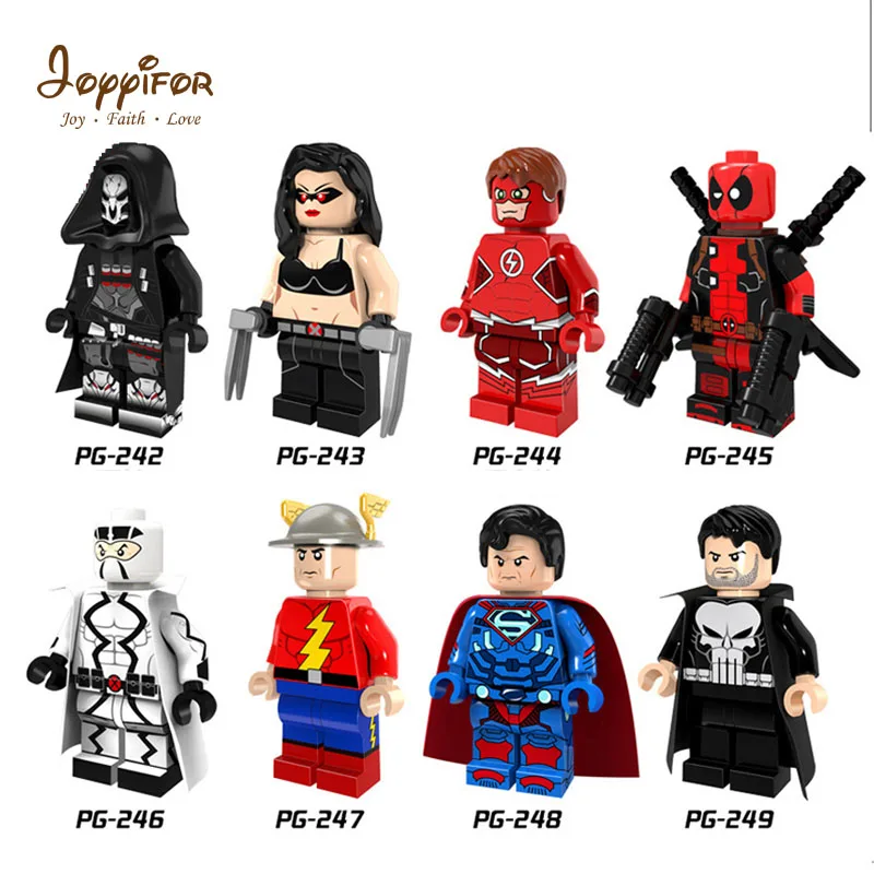 

Joyyifor Marvel X-man hero deadpool super man flash man doctor LEGOILYS Building Blocks Mini Bricks Children Toys doll