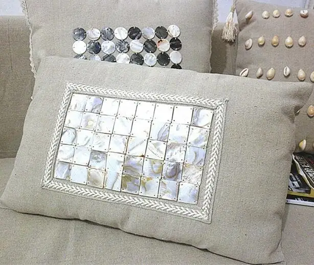 

30*50cm New Handmade sea shell conch Dec luxury American style cushion Cushion Cover covers bed room home car sofa Dec wholesale