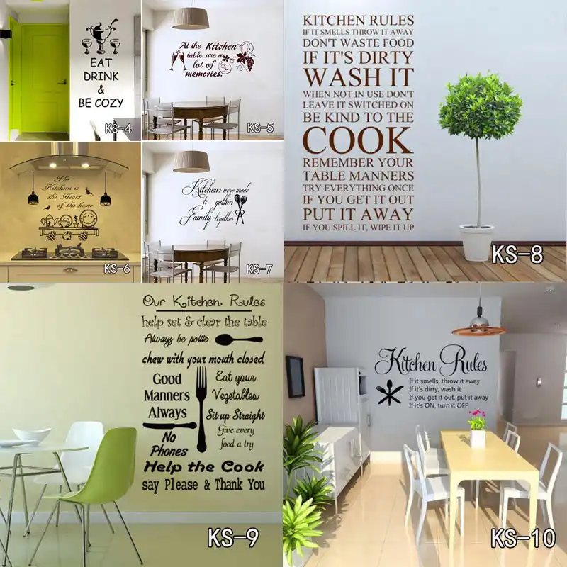 Creative Diy Personalize Kitchen Wall Sticker Cuisine Decal Home