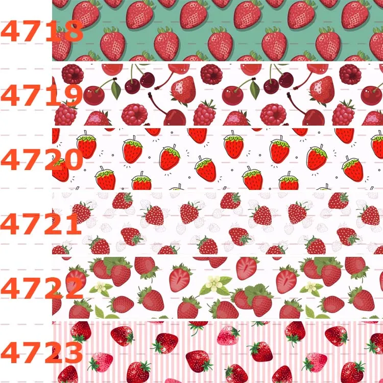 

Y 50 yards cute cartoon ribbon Strawberry cartoon printed grosgrain ribbon