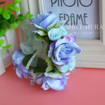 

2019 Sale Free Shipping Yiwu Commodity Korean Edition Bride's Marriage Wrist Flower Ring Cloth Art Rose Hand Dress Accessories