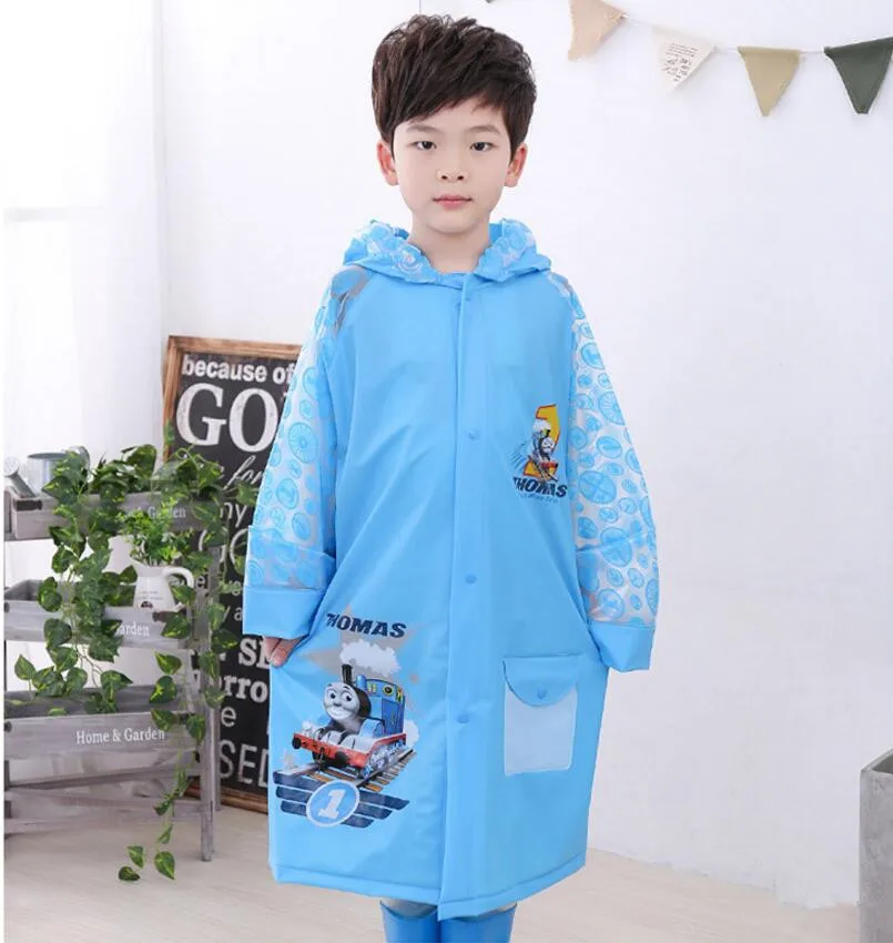 2.Raincoat for Children Cartoon Kids Girls boys rainproof Rain Coat Waterproof Poncho Rainwear Waterproof Rainsuit Raincoat Barbie Thomas