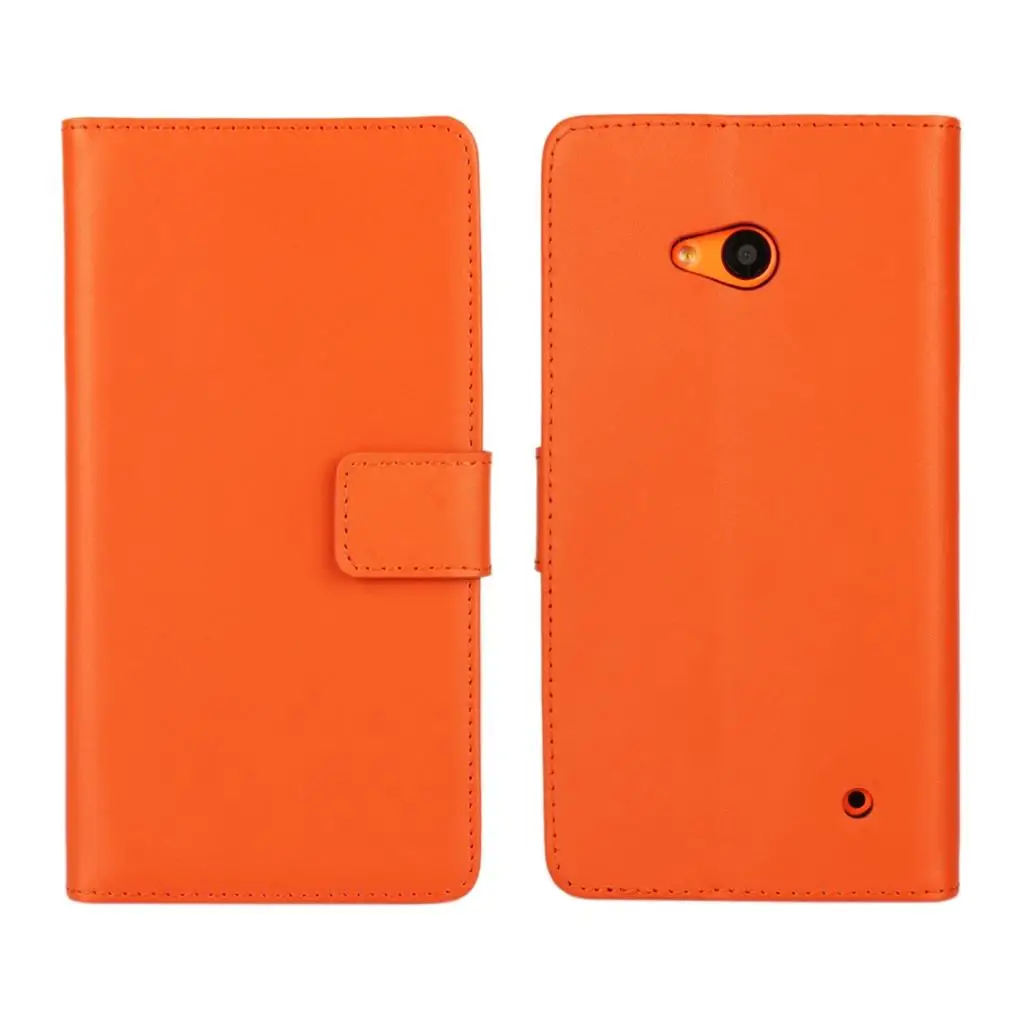 Для Fundas microsoft Lumia 640, чехол, Премиум чехол из искусственной кожи, бумажник, флип-чехол для Nokia Lumia 640, отделения для карт и держатель для денег, GG - Цвет: Оранжевый