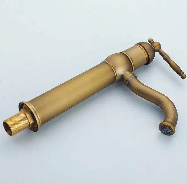 Antique Brass Single Lever Handle Swivel Kitchen Bathroom Sink Basin Faucet Mixer Taps aan037