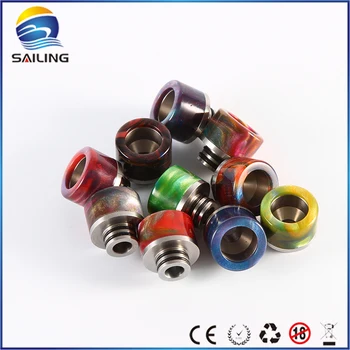 

Sailing Epoxy Resin Dual O Rings 510 Drip Tips Stainless Steel Core for 510 Thread Tank atomizer