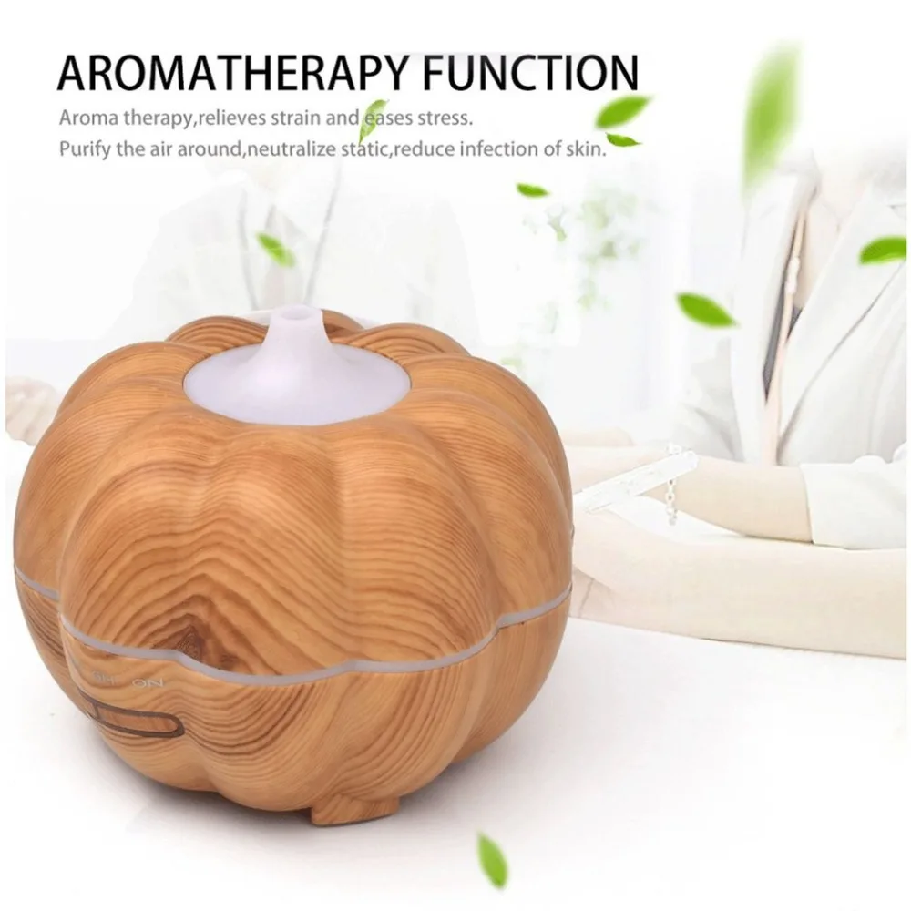 

350ML Pumpkin Shape Ultrasonic Electric Air Purifier Humidifier Essential Oil Diffuser Air Humidifier With Aroma Lamp EU