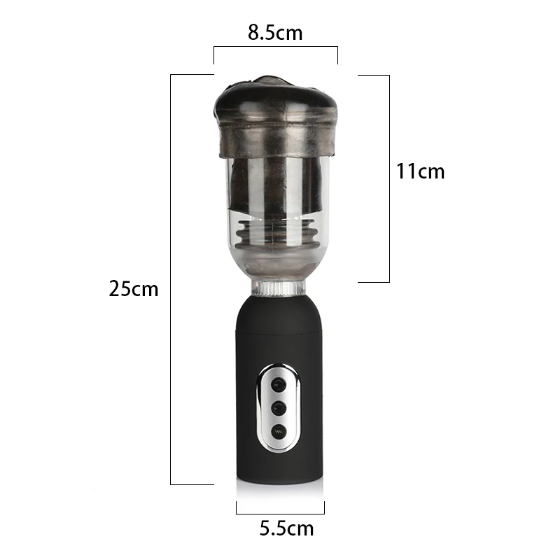 Electric Pump Penis Long Time Erection Exercise Tool Masturbation Cup Penis Enlargement Real Vagina Masturbator Sex Toys for Men
