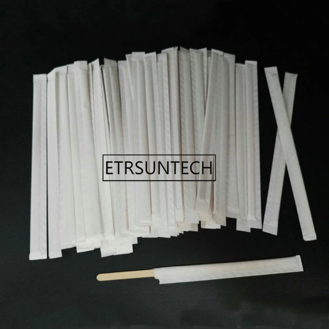 100Pcs Wooden Coffee Stirrers 5.5/7.4Inch Disposable Drink Stirrer Stick  Individually Paper Wrapped Beverage Stir Stick for Milk - AliExpress