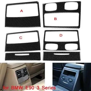 

Car Rear Seat Air Vent Outlet Frame Cover Cap 3D Carbon Fiber Sticker for BMW E90 3 Series 2005 2006 2007 2008 2009 2010 - 2012