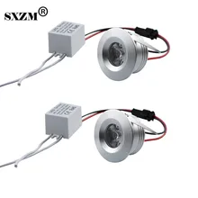 SXZM 10 шт. 1 Вт 3 Вт светодиодный точечный мини-светильник AC110V 220 В светодиодный шкаф внутренний светильник ing белый или теплый белый включает светодиодный драйвер CE RoHS