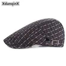 Xdanqinx Регулируемый Размеры Для мужчин Hat Винтаж хлопок Беретки для женщин унисекс простой Марка Шапки стиль молодежи утка язык Кепки для Для мужчин для женщин
