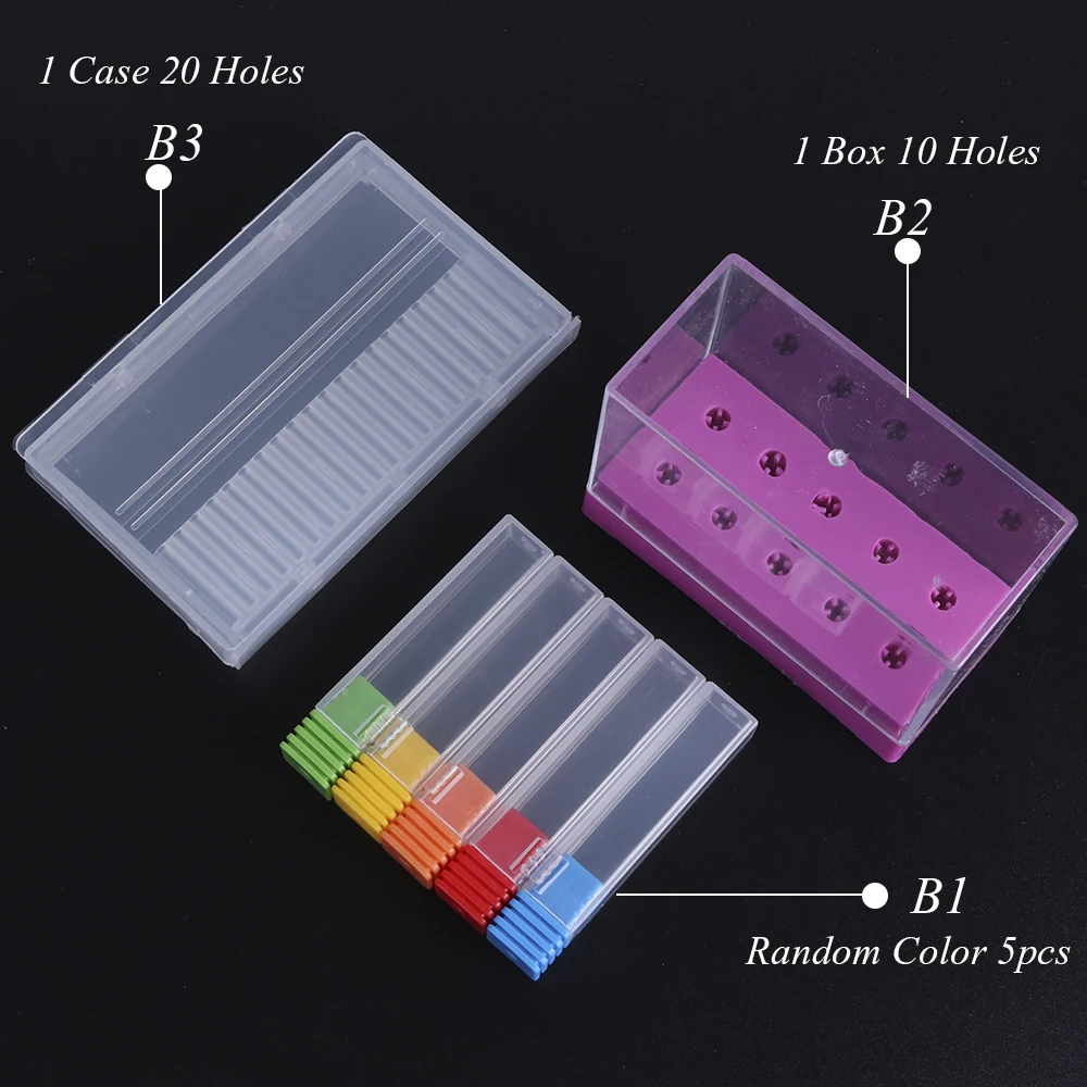 5/10/20 отверстий акриловая коробка подставка для ногтей сверло дисплей электрическая машина заусенцы маникюрный аксессуар инструменты для дизайна ногтей