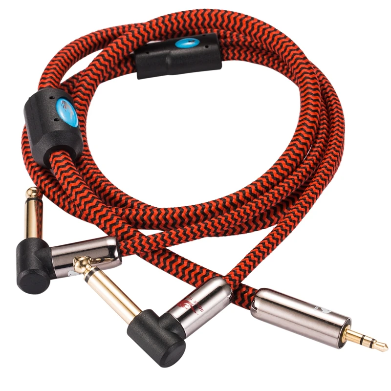 Hi Fidelity Audio Cable Mini Jack 3 5mm to Dual Angle 6 35mm 1 4 Jack for Headphone Mixing Console Amp Cable OFC 1M 2M 3M 5M 8M