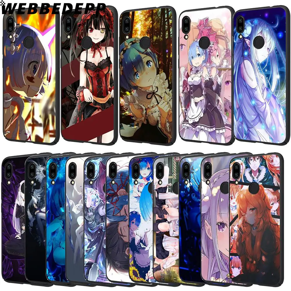 WEBBEDEPP аниме Rem Re Zero emilia мягкие ТПУ чехлы накладки для Xiaomi Redmi 7 4A 5A 6A 8A S2 4 4x5 Plus 6 Pro |