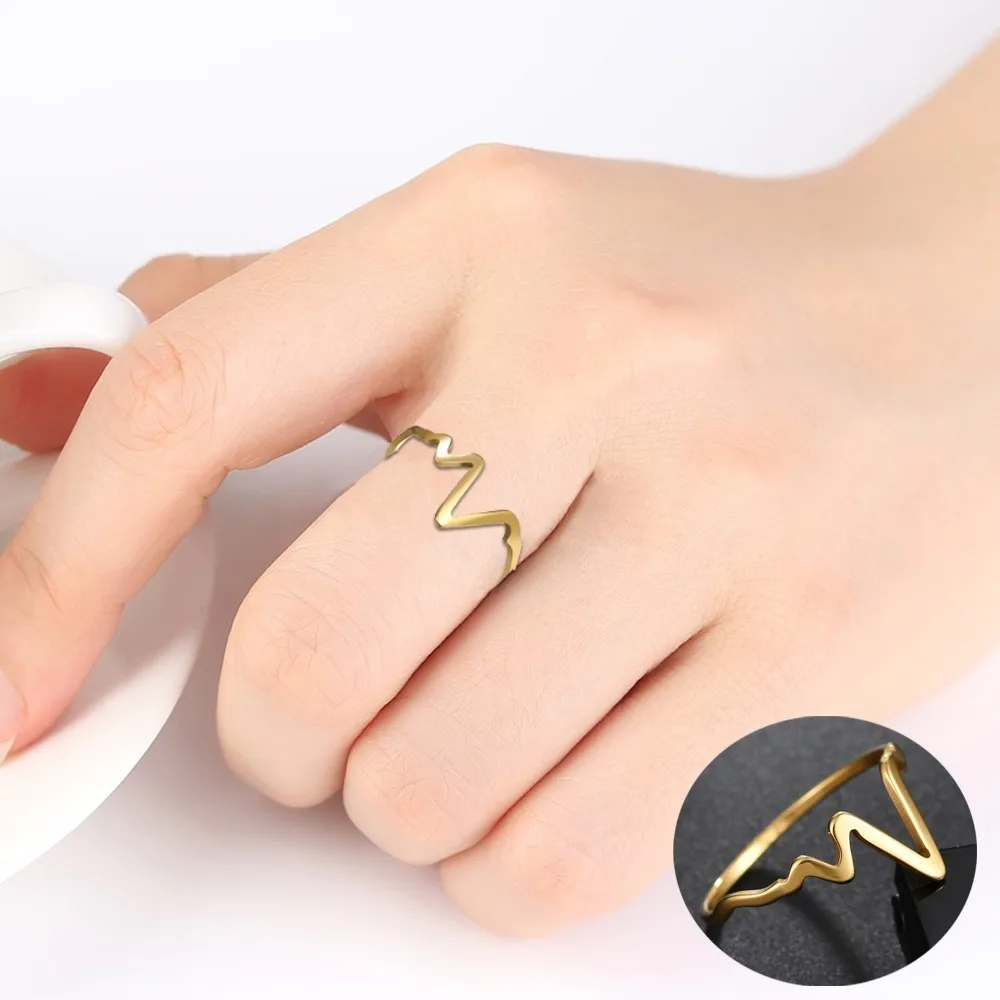 Новое Золотое серебряное кольцо из нержавеющей стали для женщин, кольцо для свадьбы, циркониевое кольцо CZ для женщин, ювелирные изделия для помолвки