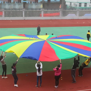 

Child Sport Development Rainbow Umbrella Teamwork Jump-sack 2M/3M/4M Kids Parachute Toy Sport Outdoor Games Gymnastics Toy