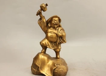 

Tibet buddhist Copper Brass Mahakala Japan mammon Plutus Buddha Statue a 0518