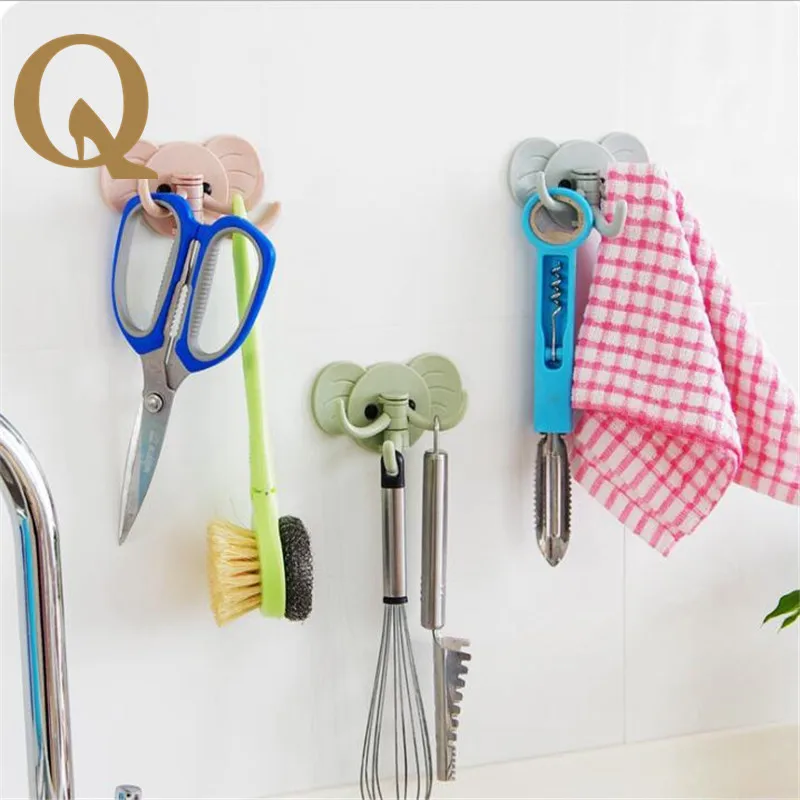 

2017 the latest bathroom kitchen with no hook, multi - functional, strong adhesive, no trace wall hook, kitchen tool