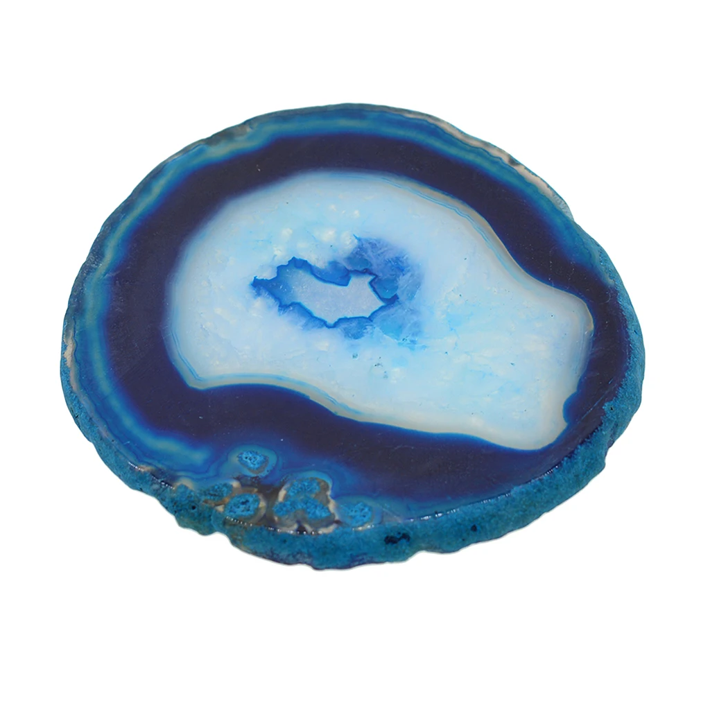 4 pieces Tea House Embellishments Agate Slices Irregular Crystal Quartz Stone For DIY Pendant Charms Mixed Colors 4#