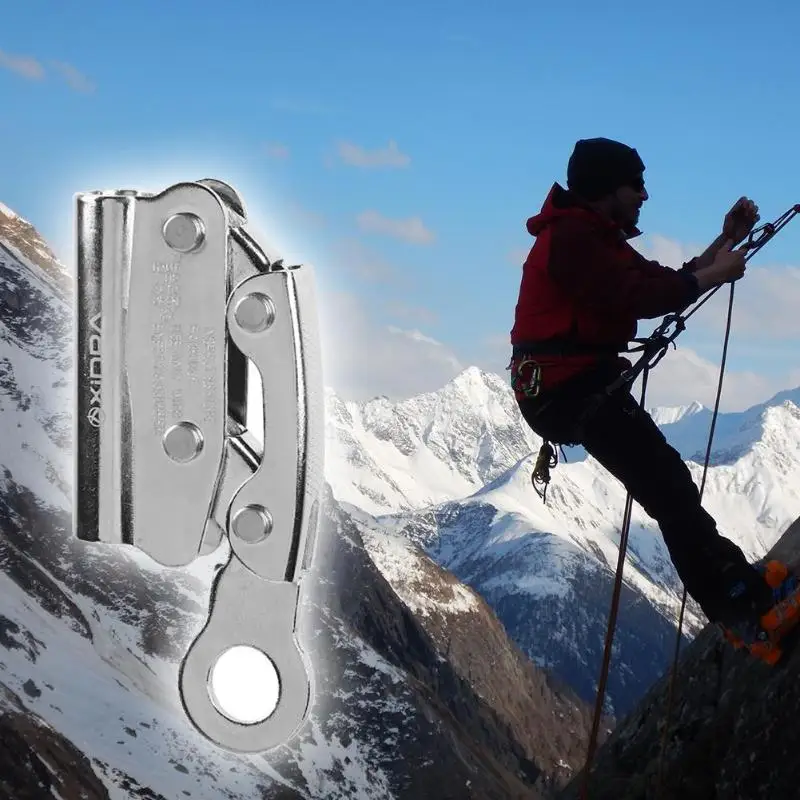 

Professional Rock Climbing Handle Control Abseiling Device STOP Descender Outdoor Rappelling Antomatic Brake Decent Tool