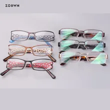 Смешанные Оптовые металлические полуобода очки Модные женские оправа для очков мужская оправа Vintag прозрачные линзы