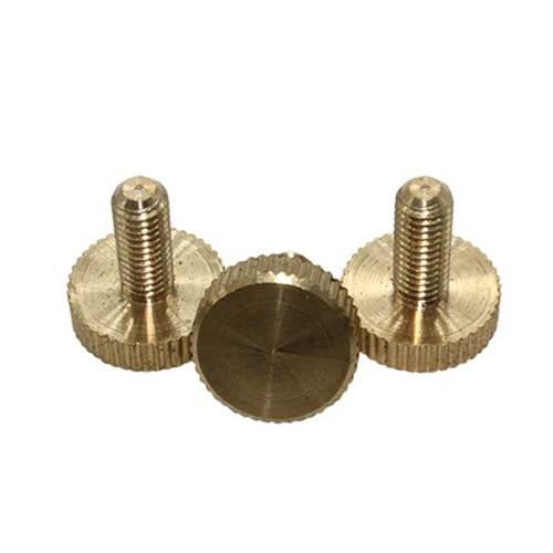 5Pcs M3 M4 (5 16mm Length) Brass screws flat knurled head bolt hand