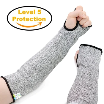 

NEW Grey Safety Cut Heat Resistant Sleeves Arm Guard Protection Armband Gloves Workplace Safety Protection Defensive laborgloves