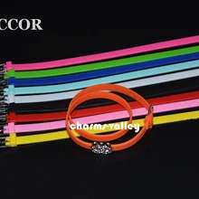 8 мм* 425 мм Slicone двойной браслет Браслеты(10 шт./лот) DIY Аксессуары Fit Слайд буквы, слайд Талисманы, Бусины, swd006