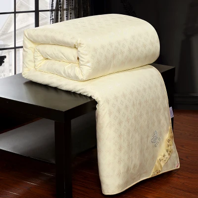 

SMAVIA High Quality Silk Quilt 100% Mulberry Silk Comforter 100% Cotton Embossing Fabric Winter/Spring Blankets Accept Custom