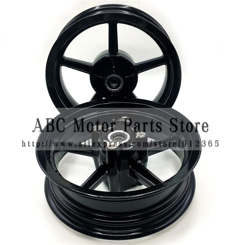 3,50-дюймов 12 дюймов и 2,75-12 дюймов колесные диски 4 отверстия для гонок грязь питбайк супер мотоцикл мотокросс - Цвет: Black