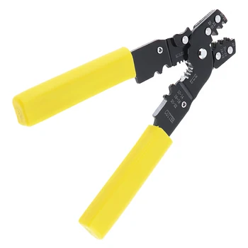 

7 Inch Steel Adjustable Crimp Stripper Electrician Multi-function Terminals Cable Stripper Pliers with TPR Handle for Stripping