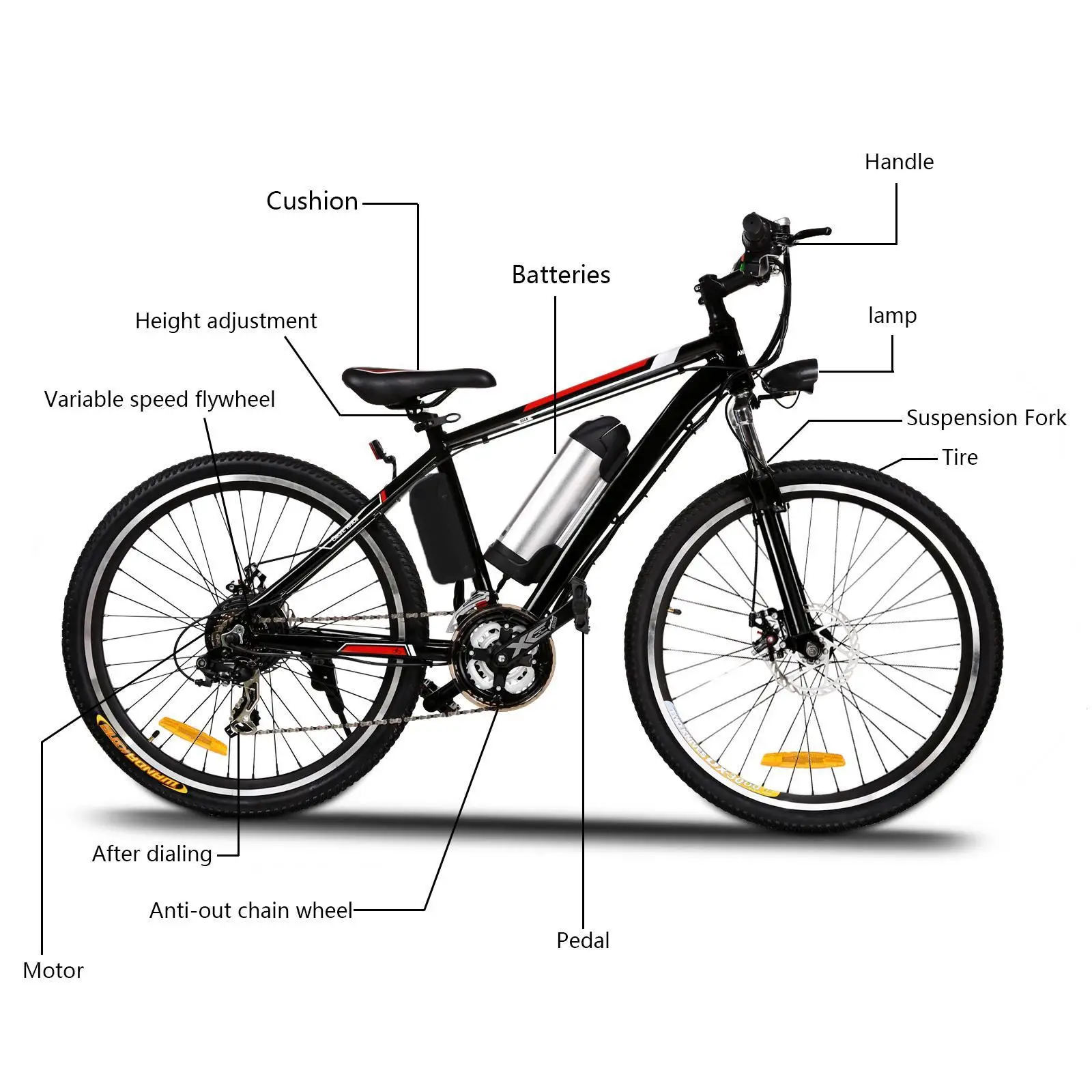 Best Powerful Electric Bike  Mountain bike 26 Inch 250W EBike 21 Speed Electric Car City Road Electric Mountain Bicycle For Men EU/UK 4