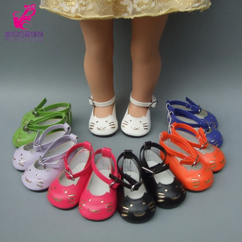 

18 inch 45CM Dolls Cute Kitty Leather Shoes For Alexander Doll Accessory Baby Doll shoes