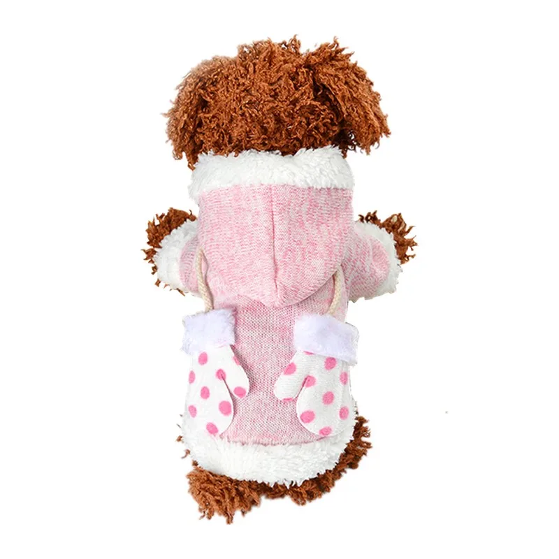 Cute Christmas Dog Knitted Sweater Autumn Winter Warm Hooded Coat For Small Dogs Cats Puddle Puppy Kitten Pet Clothes Supplies