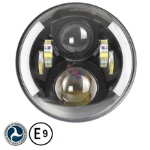 2 X 80W 7 Inch 9600 led light Hi/Low Beam XT-E LED Driving work light With Ring Angel Eyes DRL For car driving light