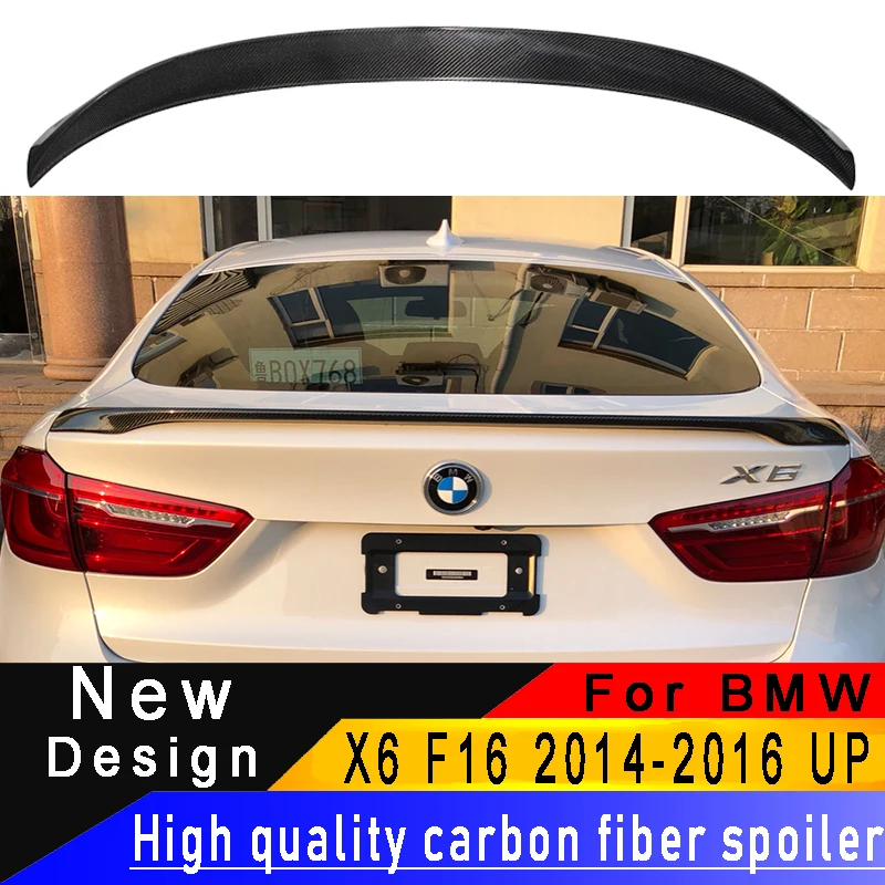 

For BMW X6 F16 2014 to 2016 up Carbon Fiber spoiler landscaping decorative high quality carbon fiber rear wing spoiler