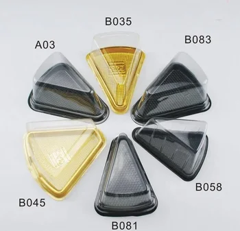 

triangle blister cake packaging box cake packaging box with lid cake holder Plastic Cake Container Wedding Party Favor Box