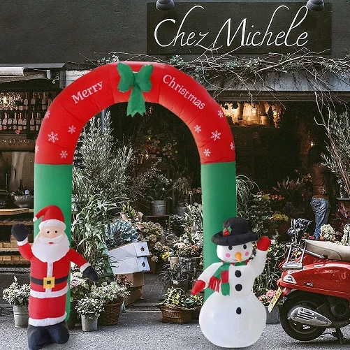 

Inflatable Arch Santa Claus Snowman Christmas Outdoors Ornaments Xmas New Year Party Home Shop Yard Garden Decoration