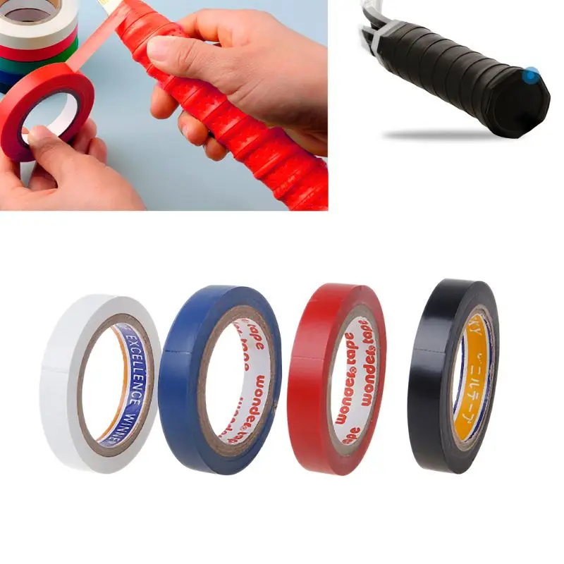 

OOTDTY 8m Squash Badminton Tennis Racket Head Protection Stickers Winding Handle Tape Tennis Accessories