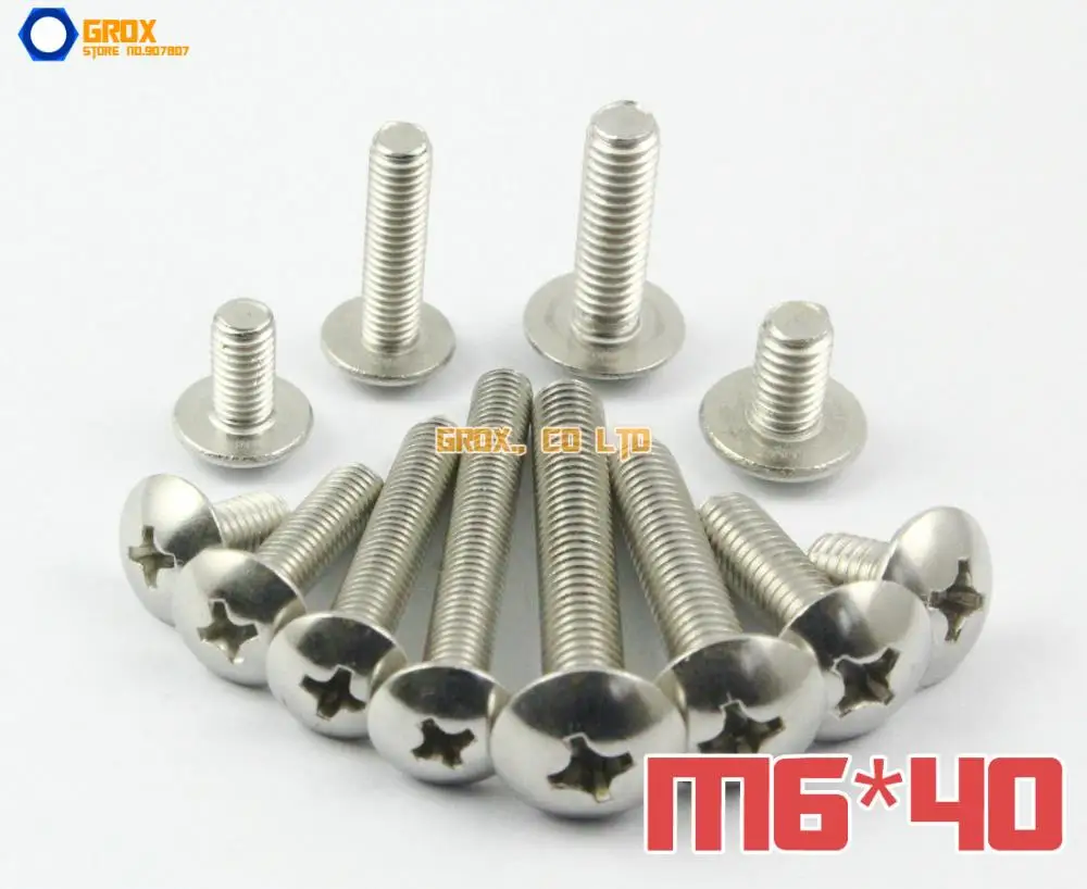 

M6 304 Stainless Steel Phillips Truss Head Machine Screw