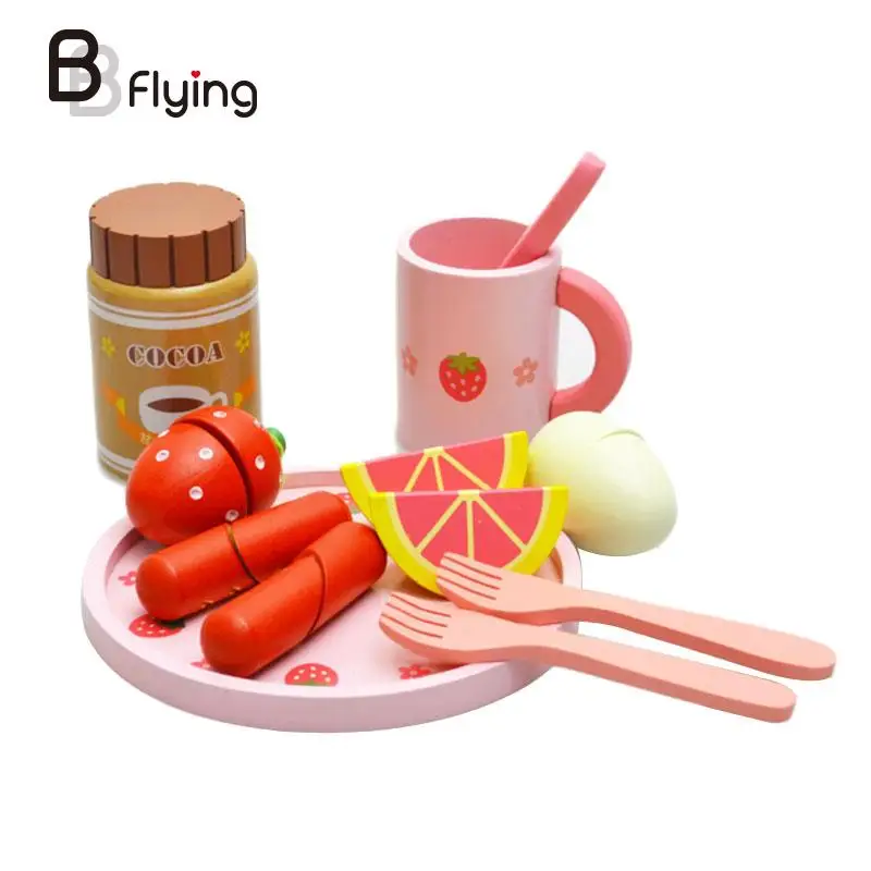 

Wooden Bread Maker Pretend Toys Kids Children Learning Interactive Gift