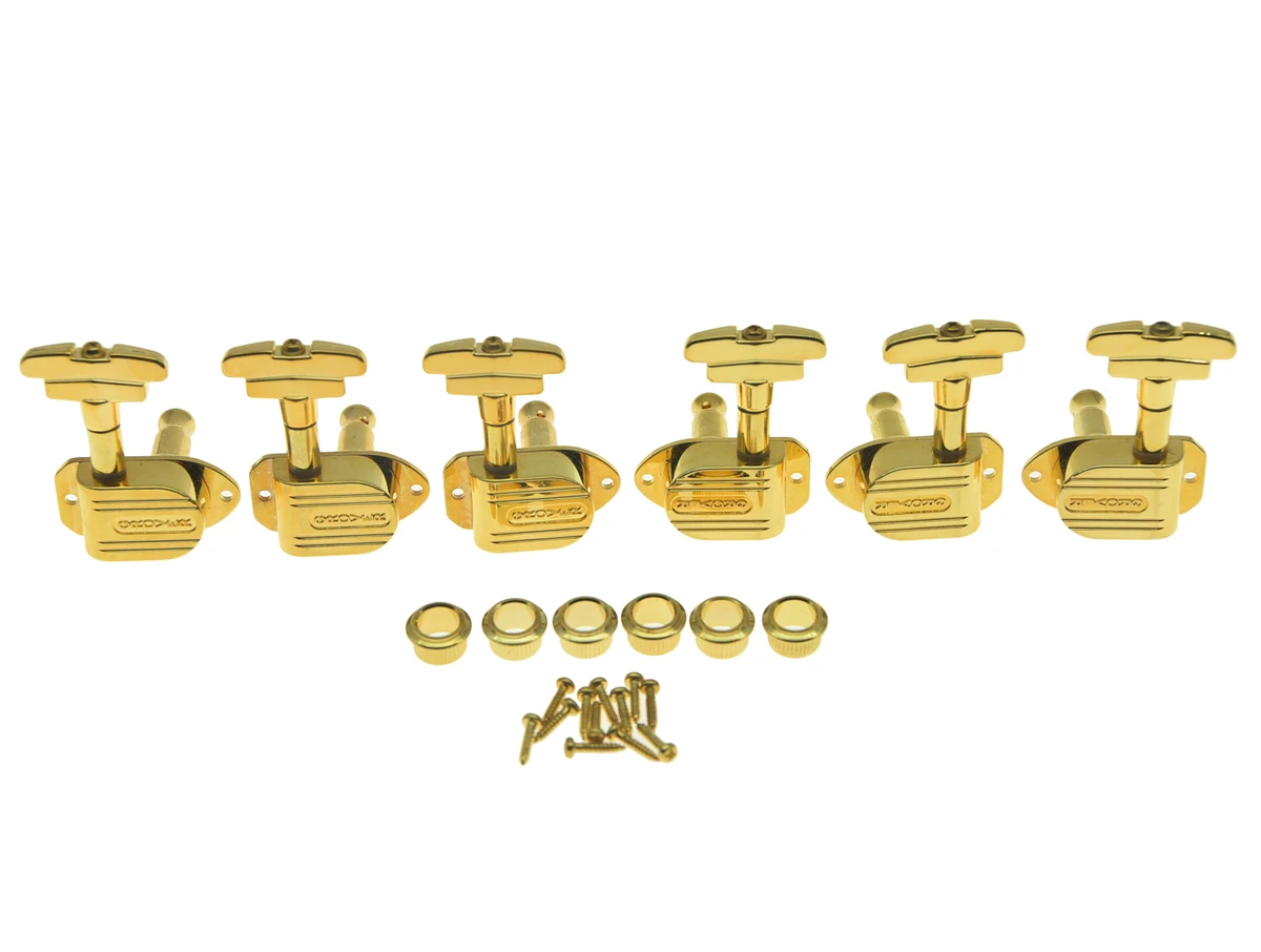 

KAISH Grover Imperial 150 Series 150G Guitar Tuners 3+3 Guitar Tuning Keys 16:1 Guitar Machine Heads Gold