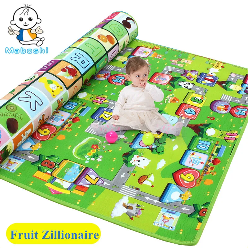 

Promotion Maboshi Fruit Zillionaire Kids Game Carpet Baby crawling mat Child Game Mat Indoor And Outdoor Rug Baby Toy