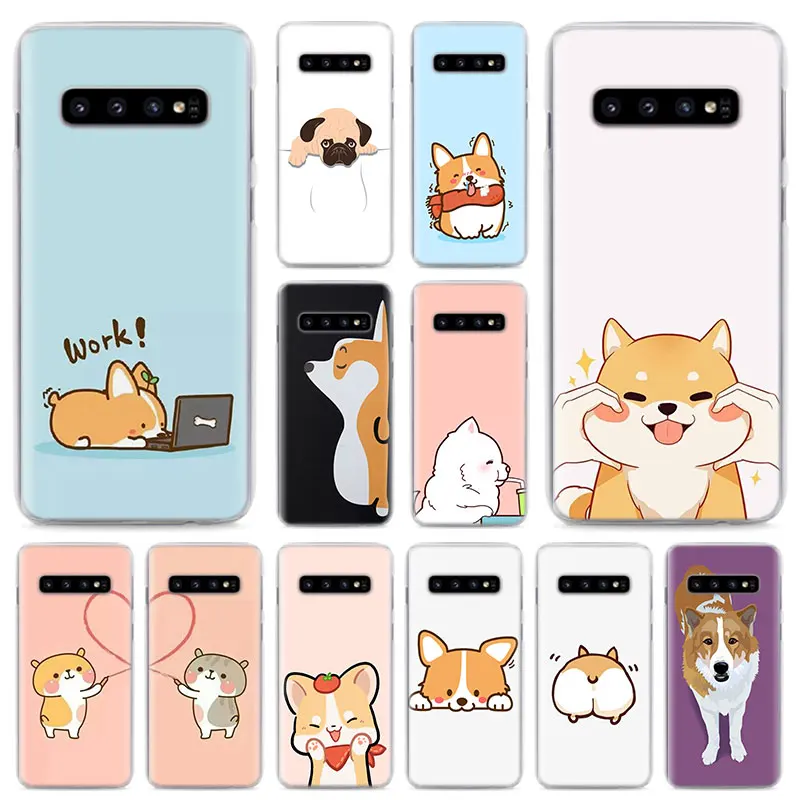 

kawaii shiba Corgi dog Phone Cases for Samsung Galaxy S10e S10 S8 S9 Plus M10 M20 M30 A50 S6 S7 Edge Hard case cover
