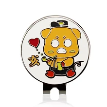 Китайский Зодиак милый поросенок мяч для гольфа маркер, отметка мяч положение для клюшки на зеленый плюс Гольф шляпа зажимы