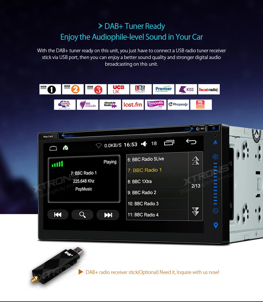 Clearance Android Universal 6.95" Car Multimedia DVD Player Radio Stereo Digital Touch Screen Auto Head Unit GPS RDS OBD2 Wifi Navigator 11